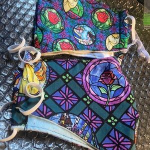 2 beautiful adult beauty and the beast masks